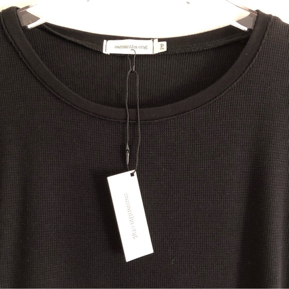 Samantha Eng Mini Textured Knit Short Sleeve Tee P - Picture 5 of 9